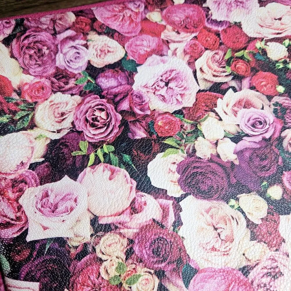 Kate Spade Laptop Sleeve Case Designer Floral Rose Pink Red Zip Padded